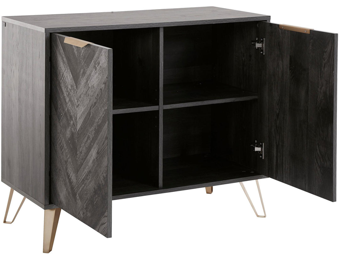 closed sideboard with shelves - Black