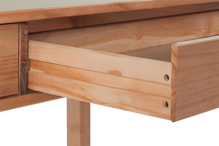 Scandinavian Oskarshamn Desk with Double Drawers - Oak