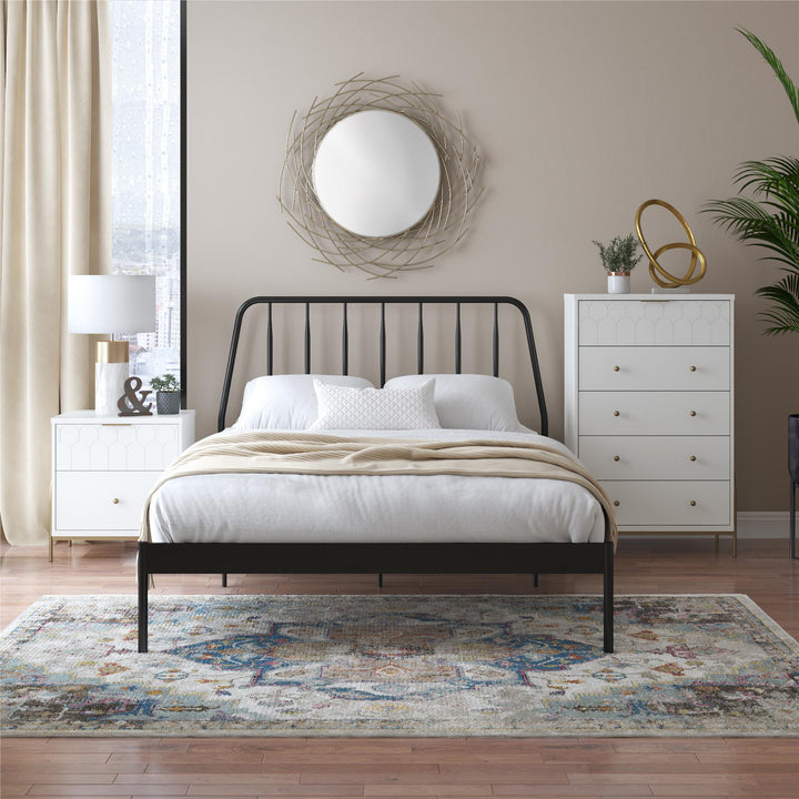 5 Drawer Dresser for Small Spaces -  White