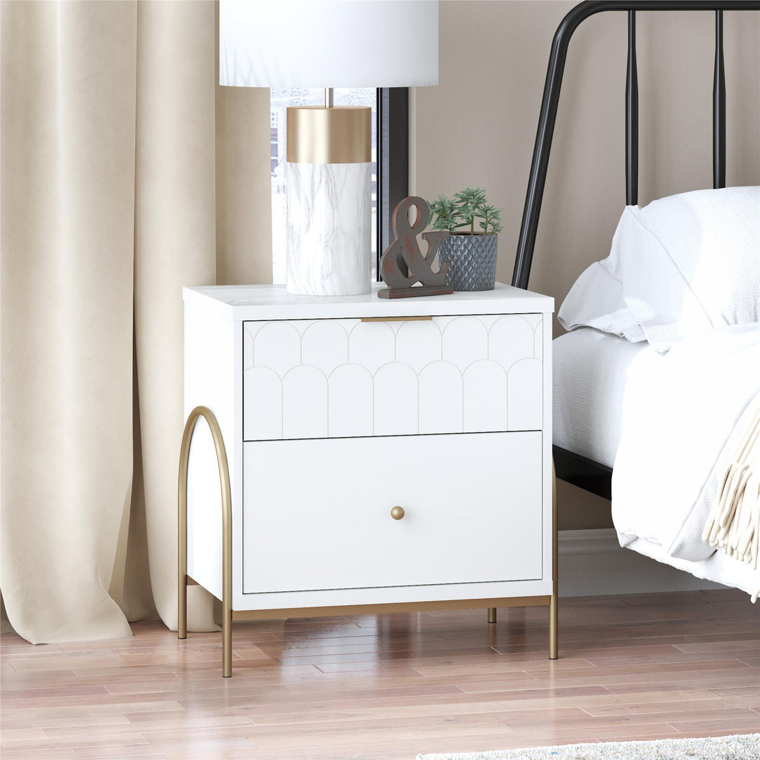Stylish Anastasia Nightstand -  White