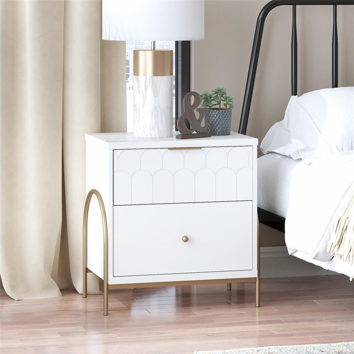 Stylish Anastasia Nightstand -  White