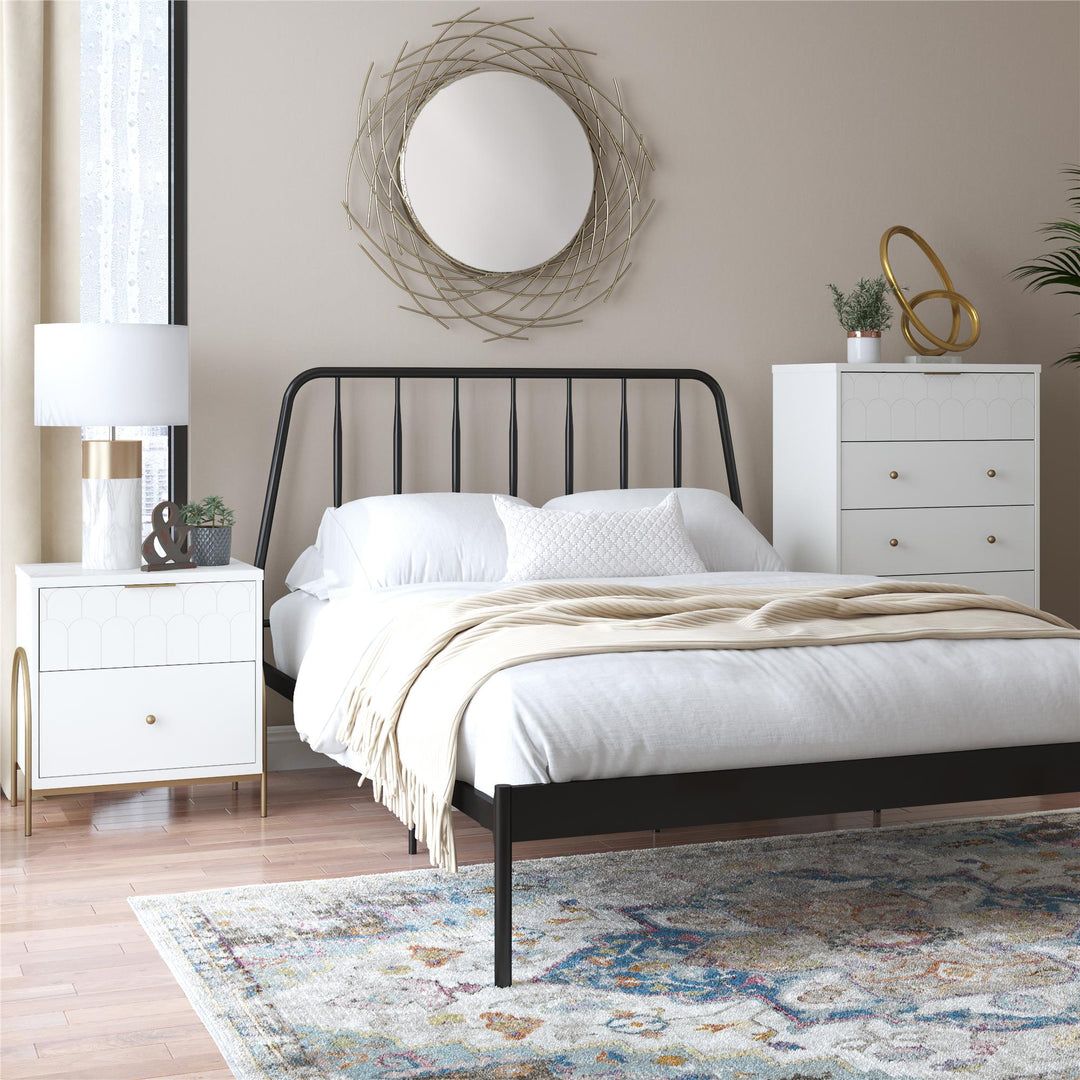 Contemporary Anastasia Nightstand -  White
