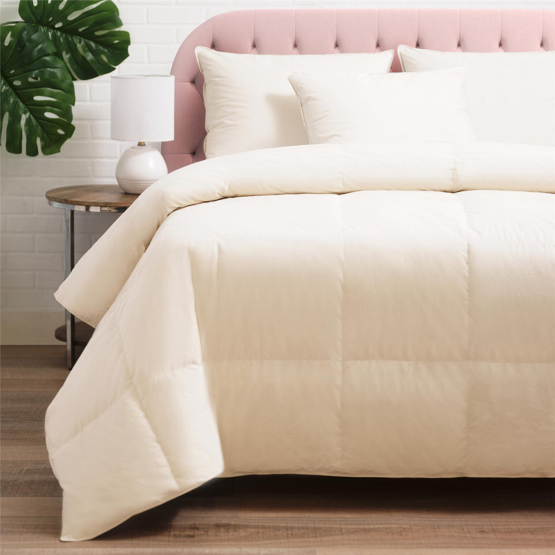 Natural feather comforter - Beige - King Size