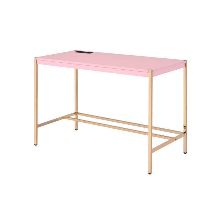 Functional writing desk with USB ports - Pink