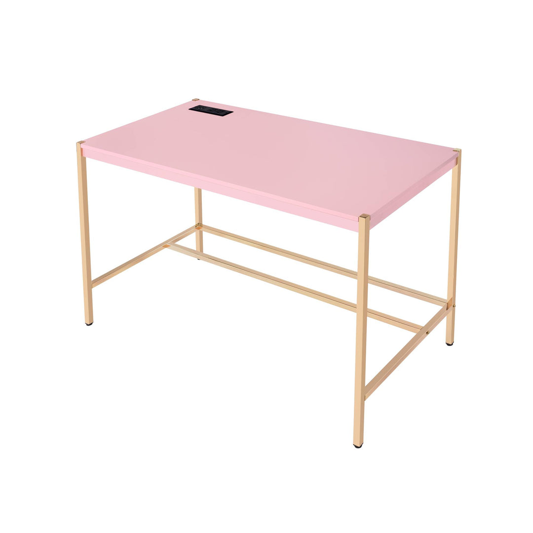 Convenient USB-enabled desk for writing - Pink
