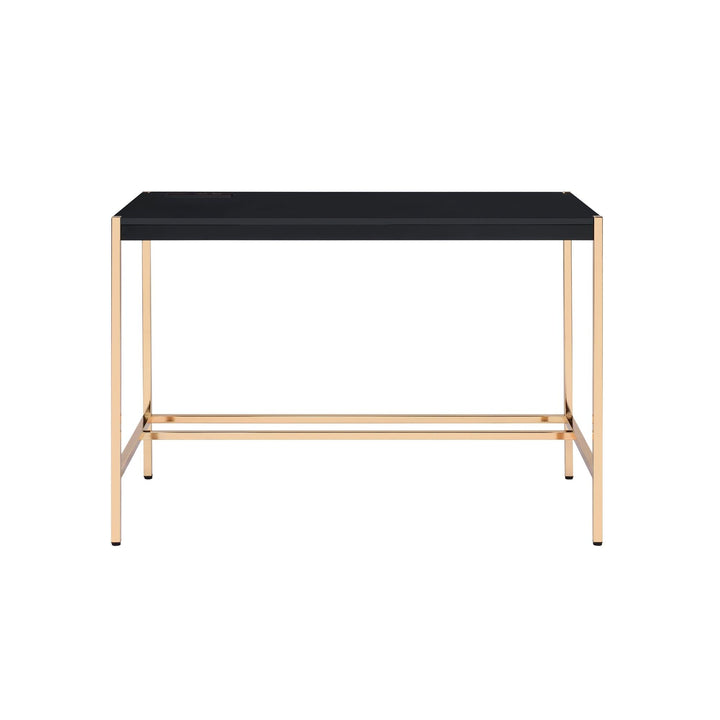 desk with usb port - Black