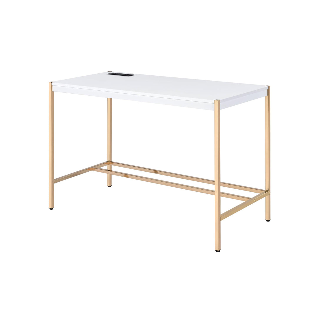 desk with usb - White