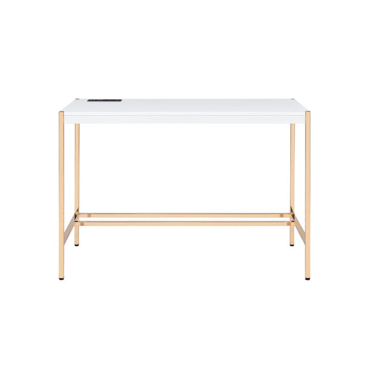 desk with usb port - White