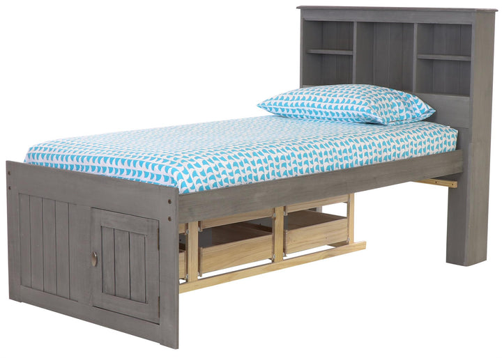twin bed with 6 drawers  - Charcoal