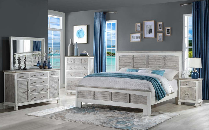 nightstand with drawer and door  - Gray