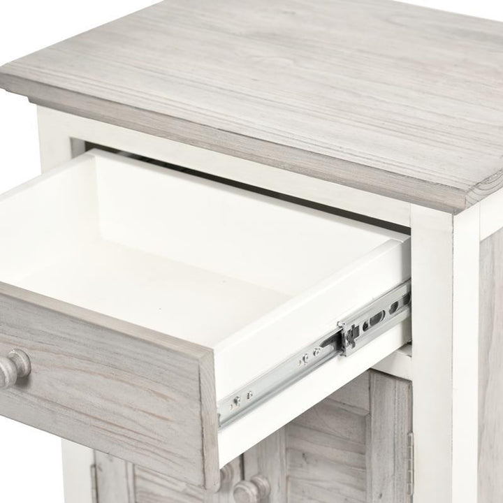 1-drawer 2-door nightstand  - Gray