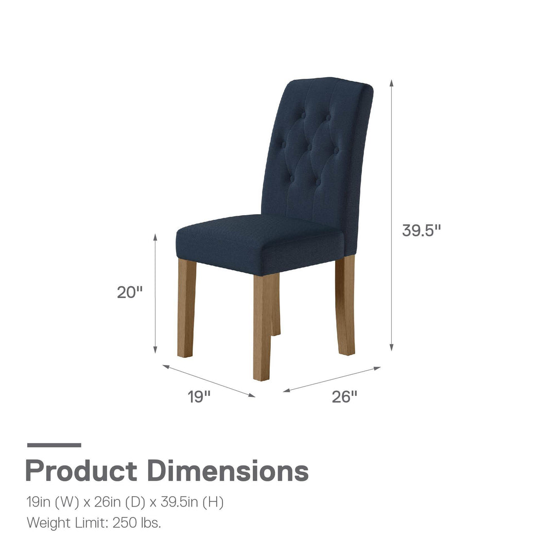 Best Jane Parsons Solid Wood Frame Chair -  Navy