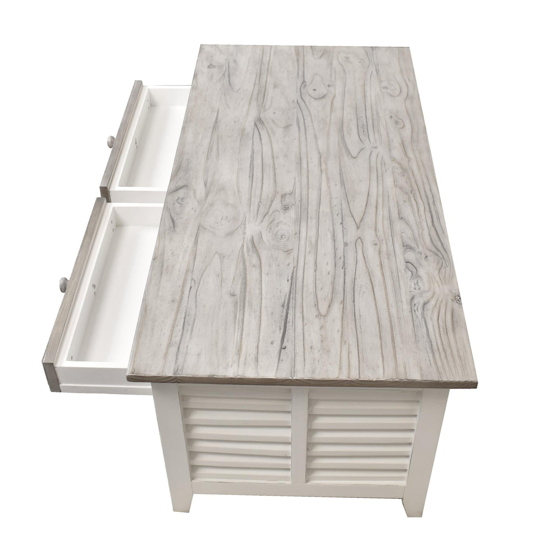 grey finished coffee table - Gray