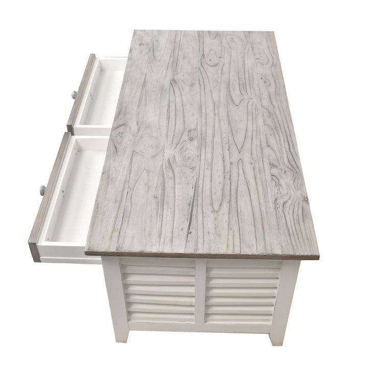 grey finished coffee table - Gray
