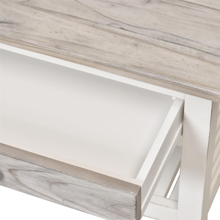 Amagansett Coffee Table Gray & White - Gray
