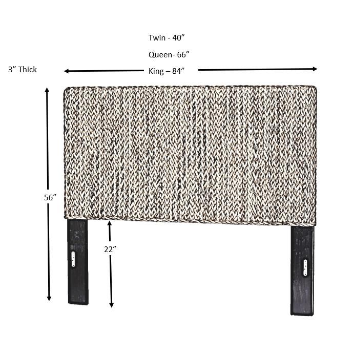 Nantucket Twin Headboard Natural Weave - Brown