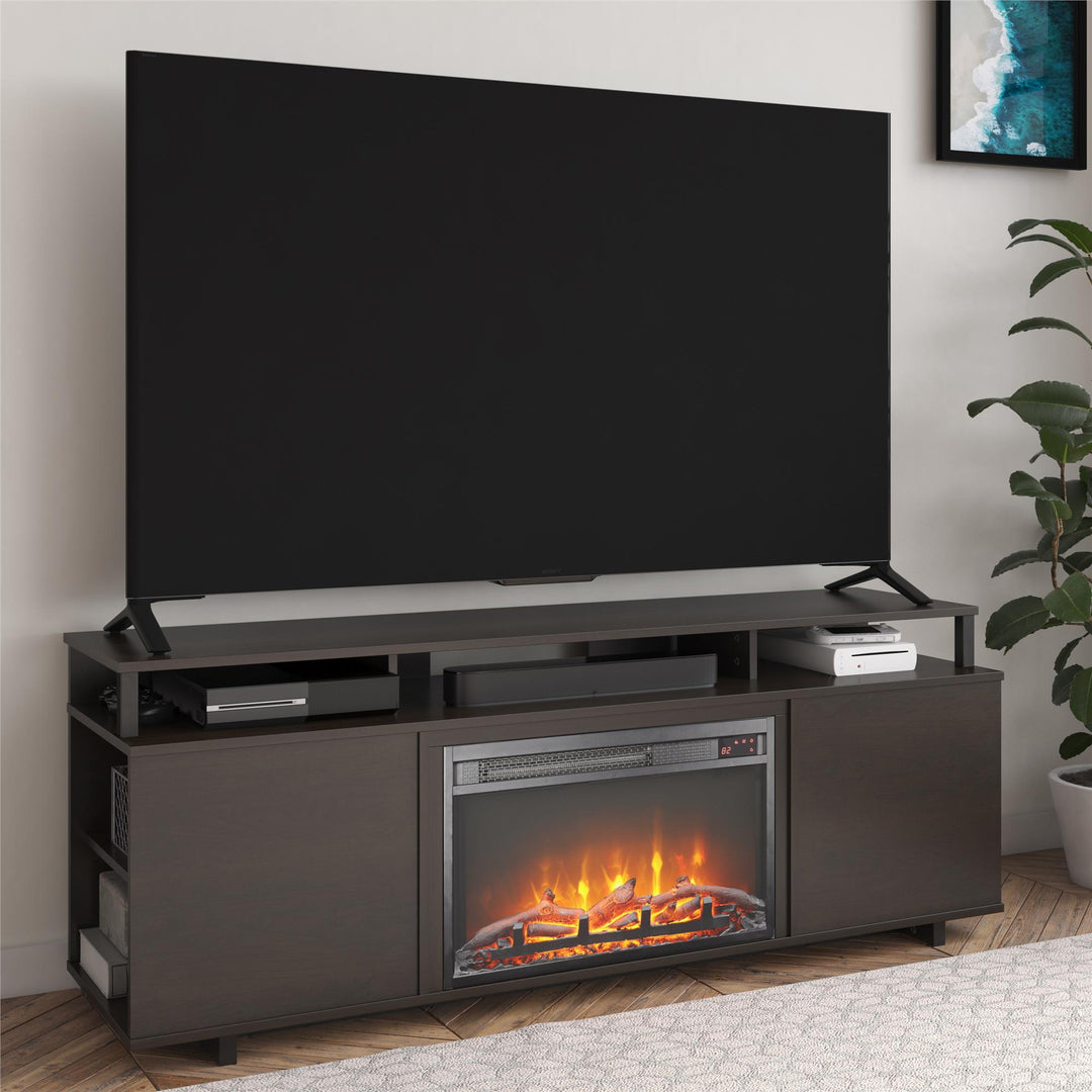 Mason Fireplace TV Stand for 65 Inch TV -  Espresso