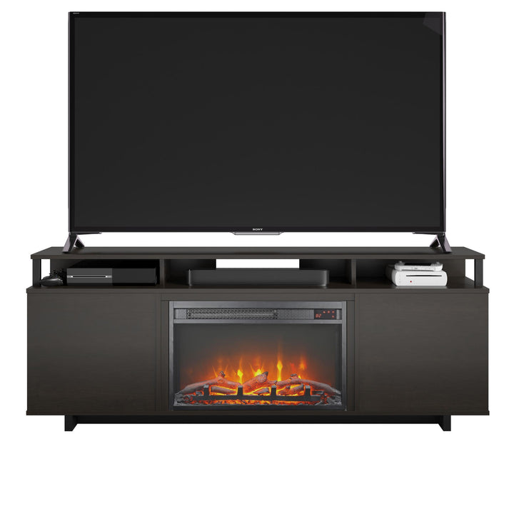 Mason TV Stand with Fireplace for 65 Inch TV -  Espresso