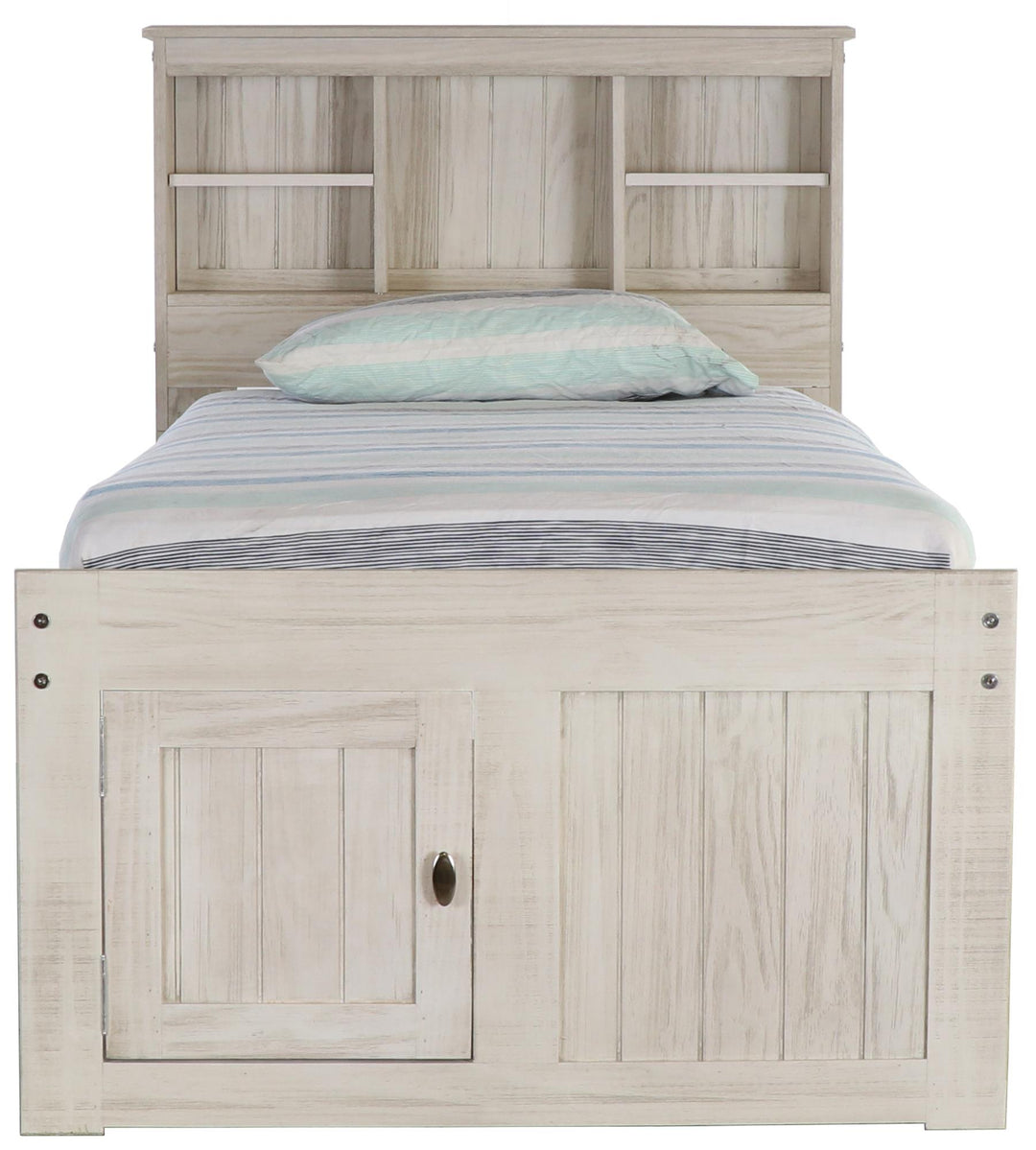 trundle bed with bookcase - Honey
