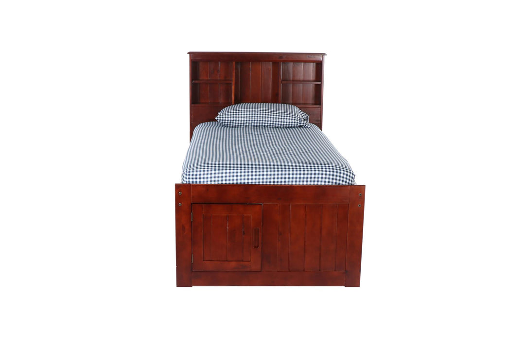 bookcase twin size bed - Merlot