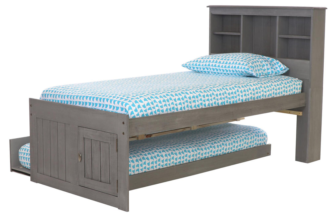 twin bookcase trundle bed - Charcoal
