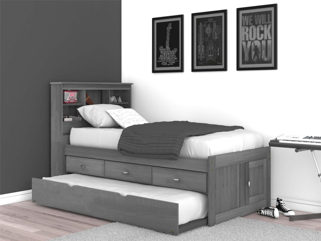 bookcase trundle bed - Charcoal