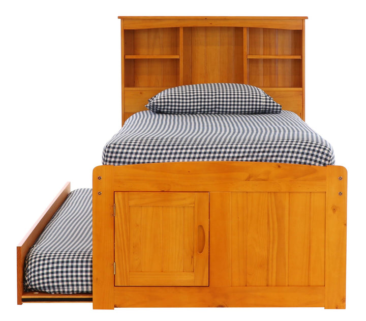 trundle beds with bookcase headboard - Charcoal
