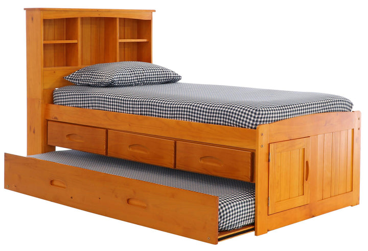 trundle bookbcase bed - Honey