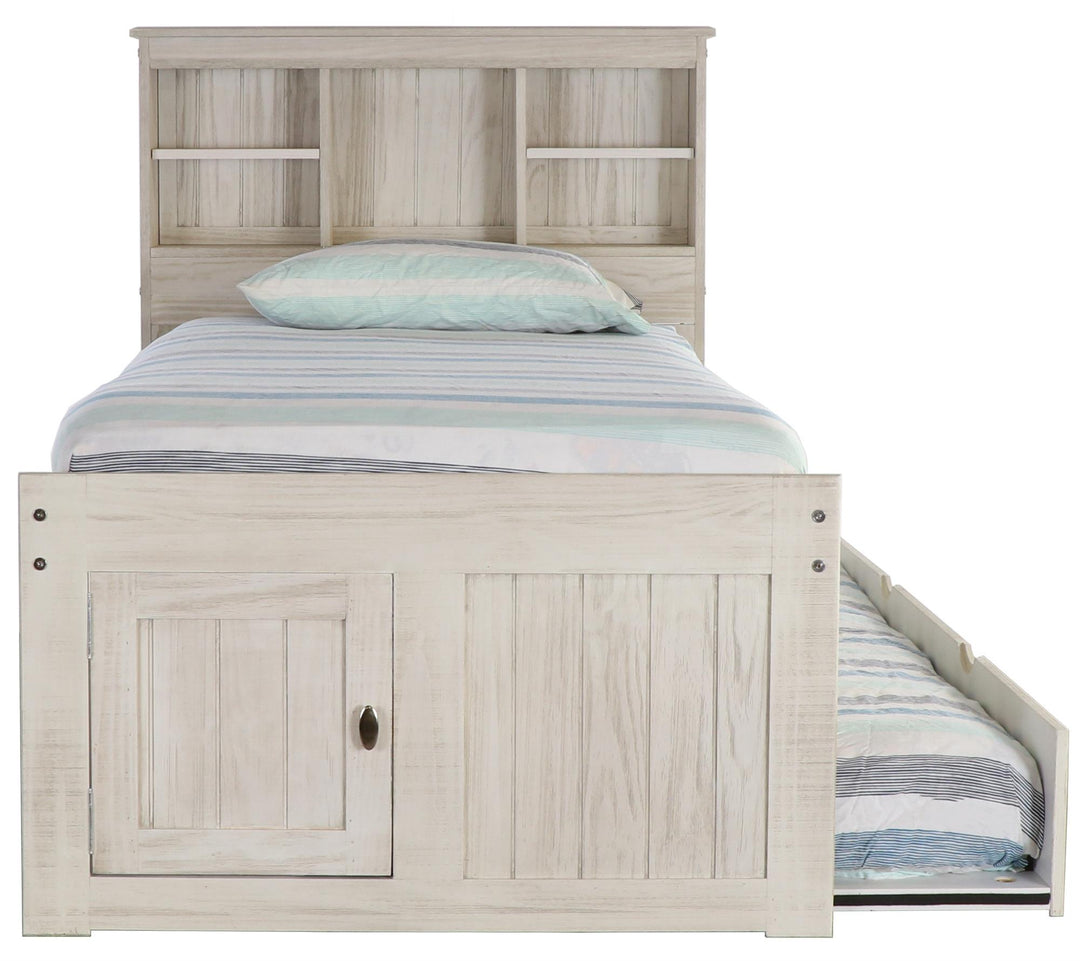 bookcase twin bed with trundle - Ash