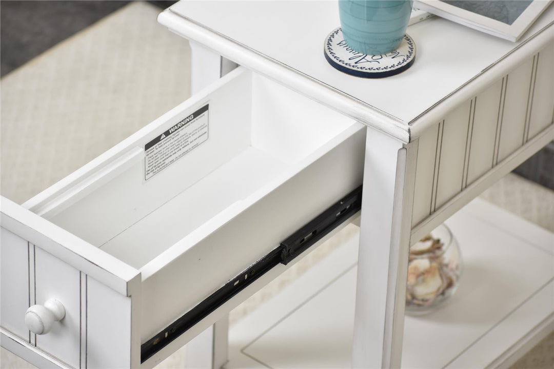 harbor chair sidetable - White
