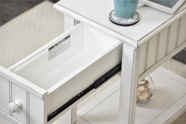 harbor chair sidetable - White