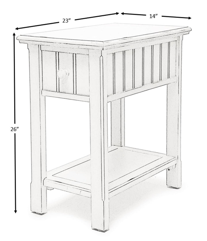 Sag Harbor Chair SideTable - White