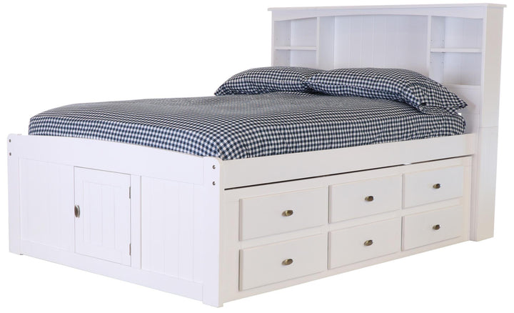 bookcase bed with drawers - White
