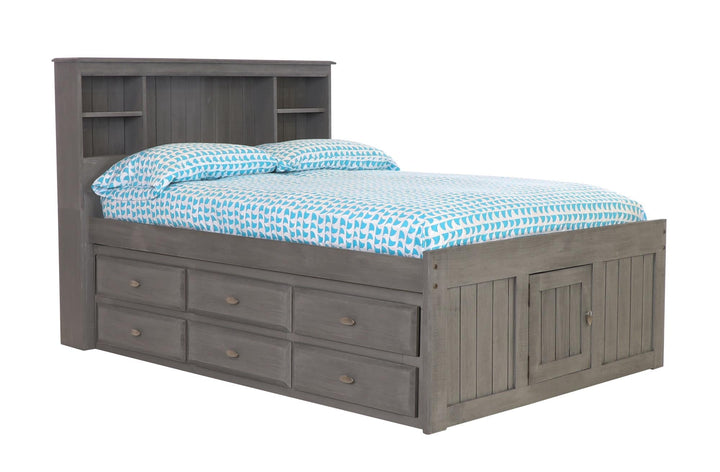 bookcase bed with 12 drawers - Charcoal