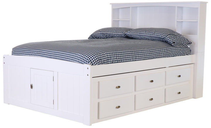 full size bookcase bed - White
