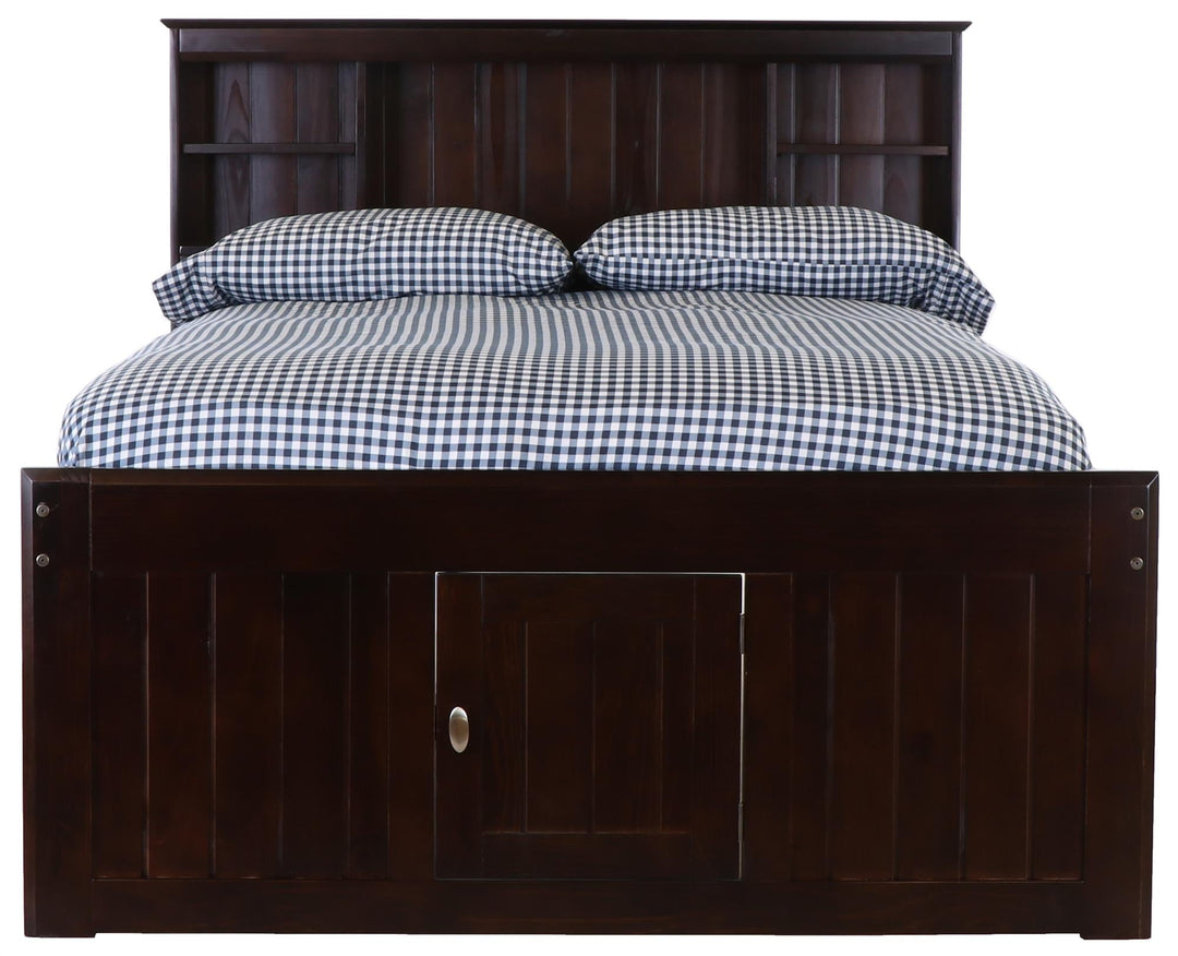 bookcase bed with 6 drawers - Espresso