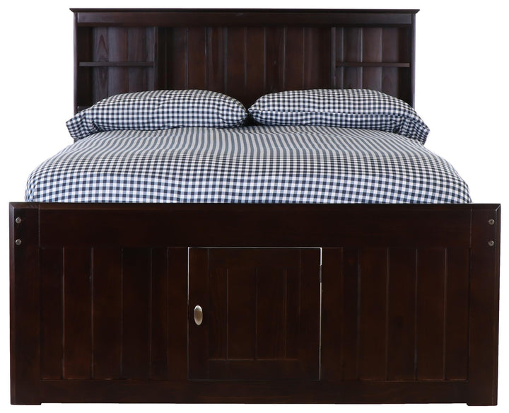 bookcase bed with 6 drawers - Espresso