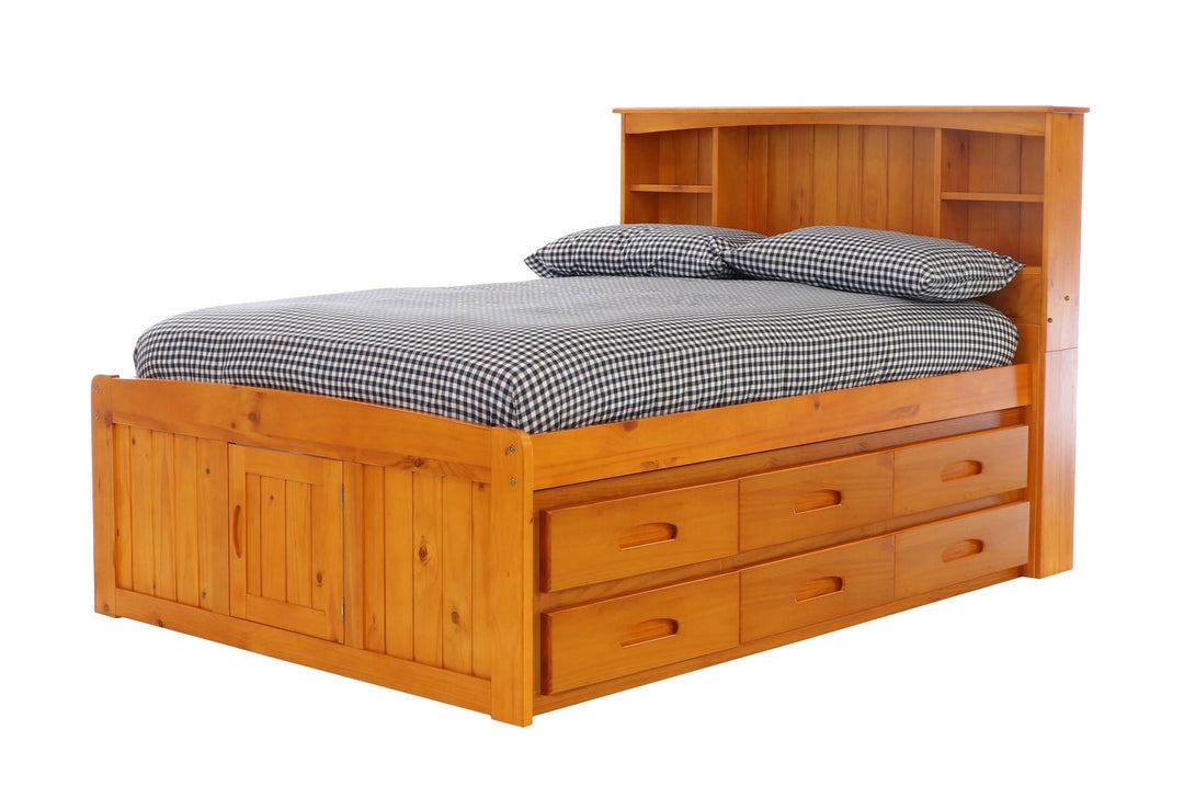 full size bookcase bed - Honey