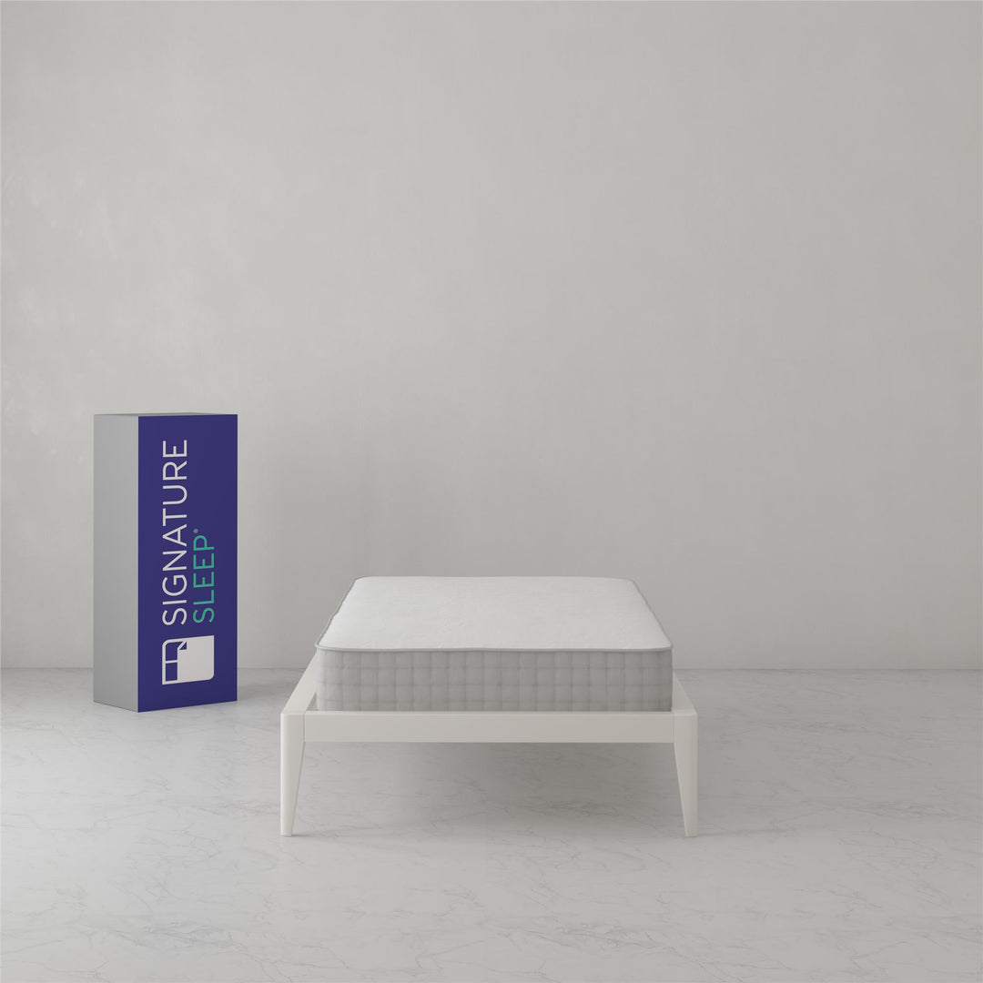 8" independent coil spring mattress - White - Twin