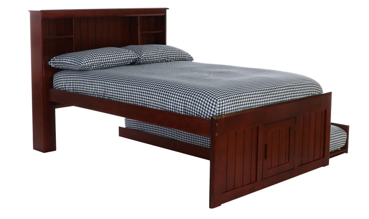 trundle option storage - bookcase beds - Merlot