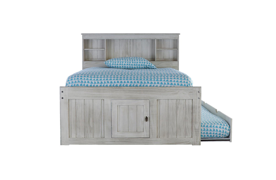 trundle bed with drawers and bookcase - Ash