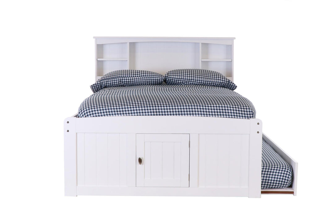 bookcase bed with storage - White
