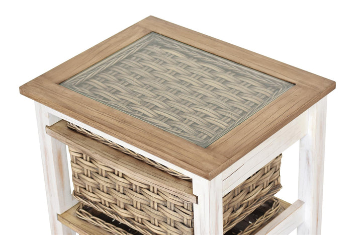 cabinet with basket storage - White - 2-Basket