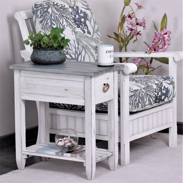 coastal end table - Blue