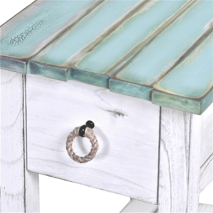 coastal side table for living room - Blue