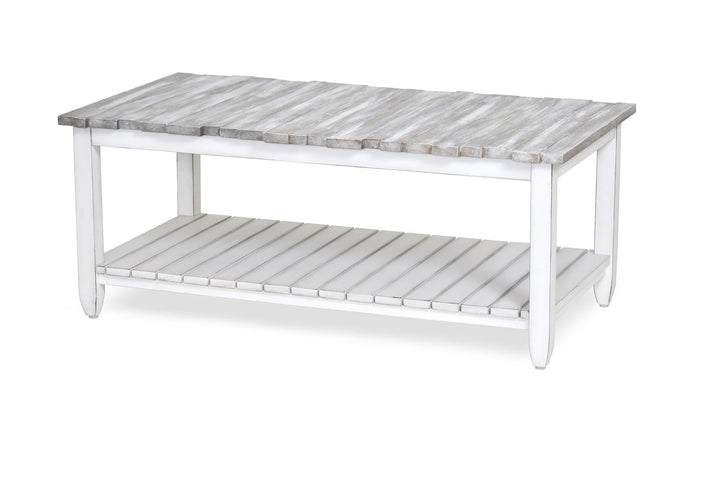 Coffee Table with bottom shelf - Blue