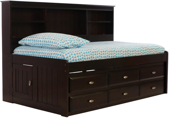 bed with 6 drawers underneath - Espresso