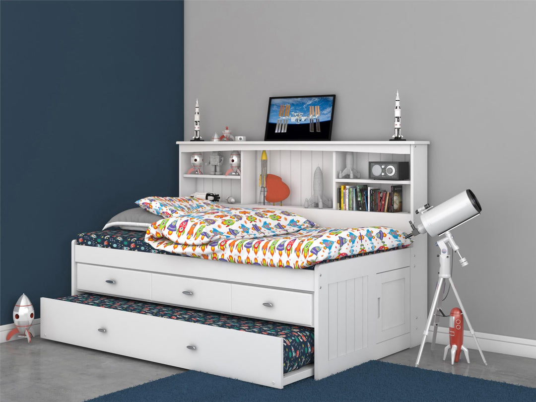 daybed with drawers and trundle - White