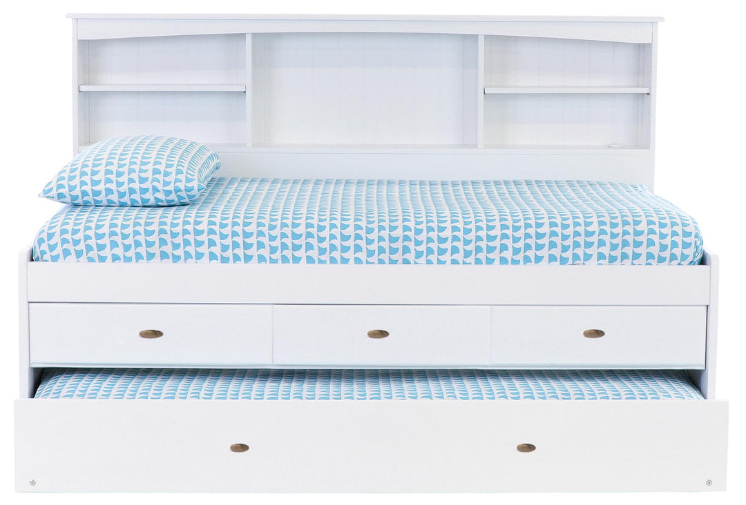 twin daybed with drawers - White