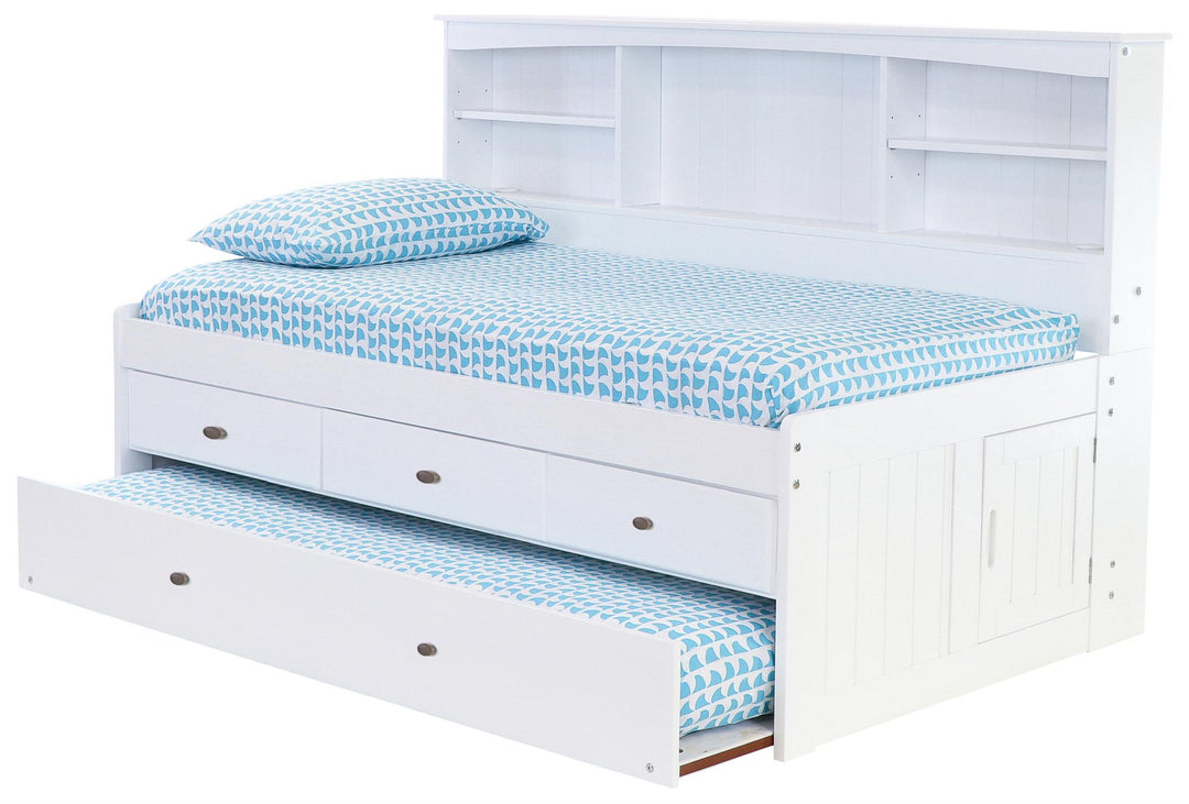 twin daybed with storage - White